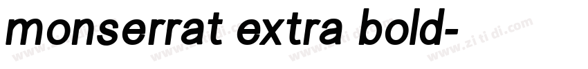 monserrat extra bold字体转换